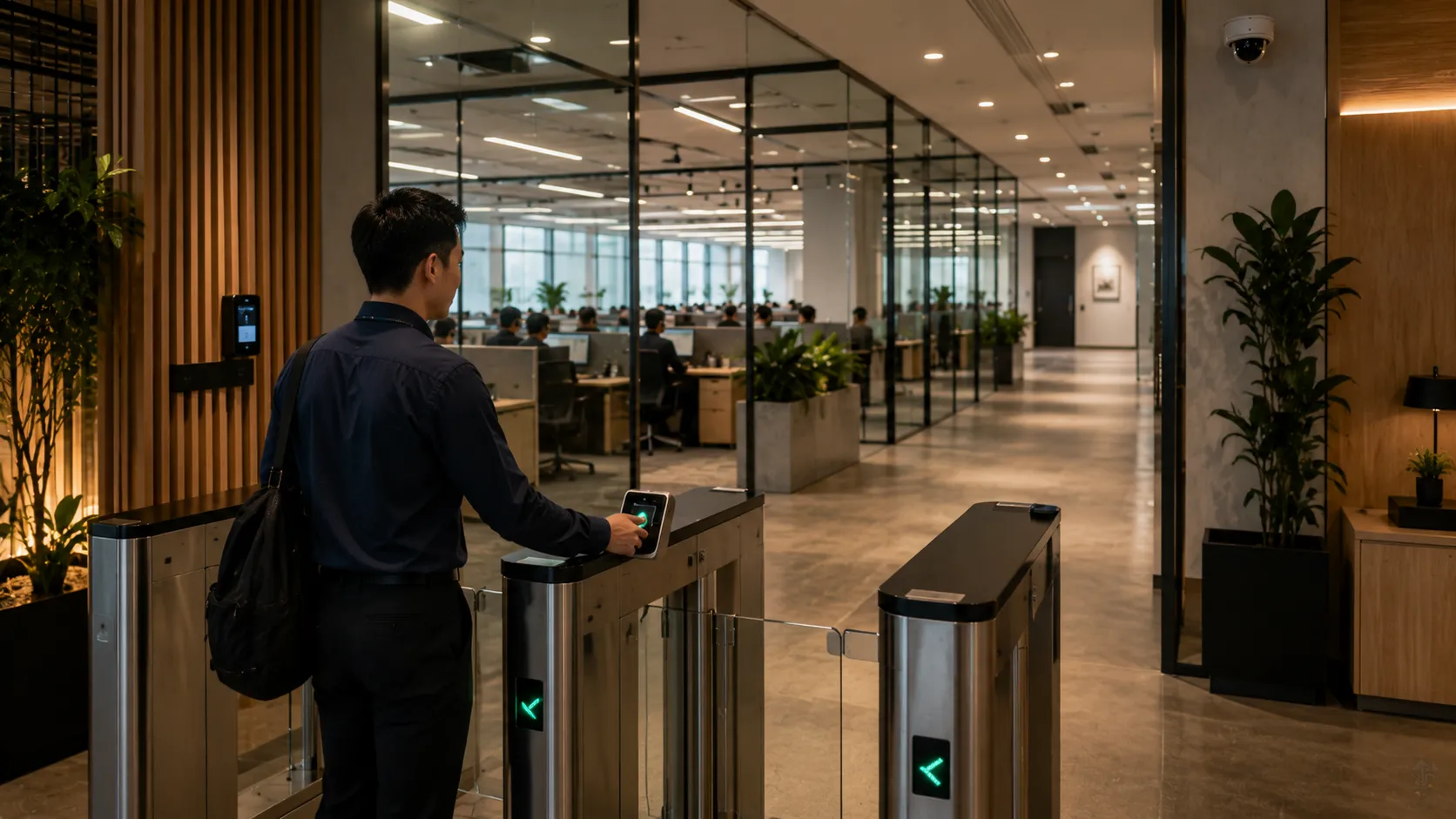 A modern secure operations facility with biometric access in a Philippine office